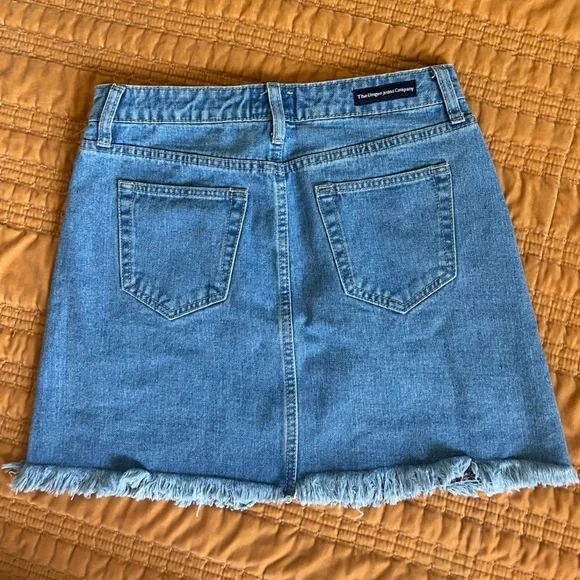 JOHNNY WAS Style Skirt UMGEE Colorful Embroidered Floral Denim Boho Size Large - Picture 5 of 9